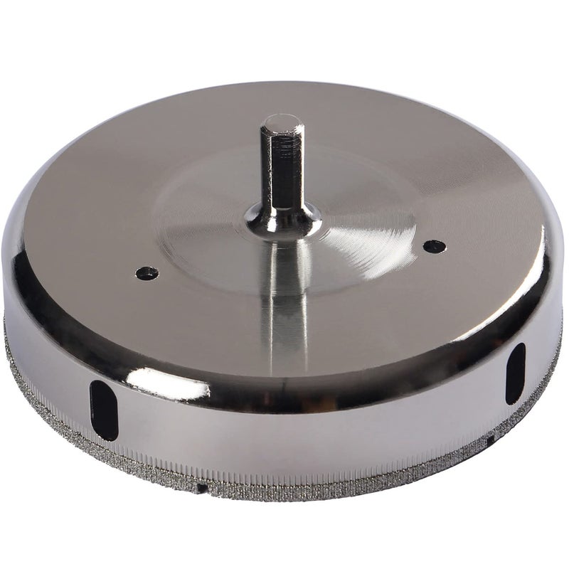 Drilax 5-1/8 inch Diamond Hole Saw for Tile, Glass, Quartz, Granite & Porcelain â€“ 1-1/8" Depth Wet Drill Bit for Floor Drains, Shower Valves, Faucets â€“ Professional & DIY - Image 1